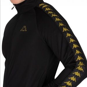KAPPA Men's Black/gold Anniston 222 Banda Slim Fit Track Jacket size large - NWT
